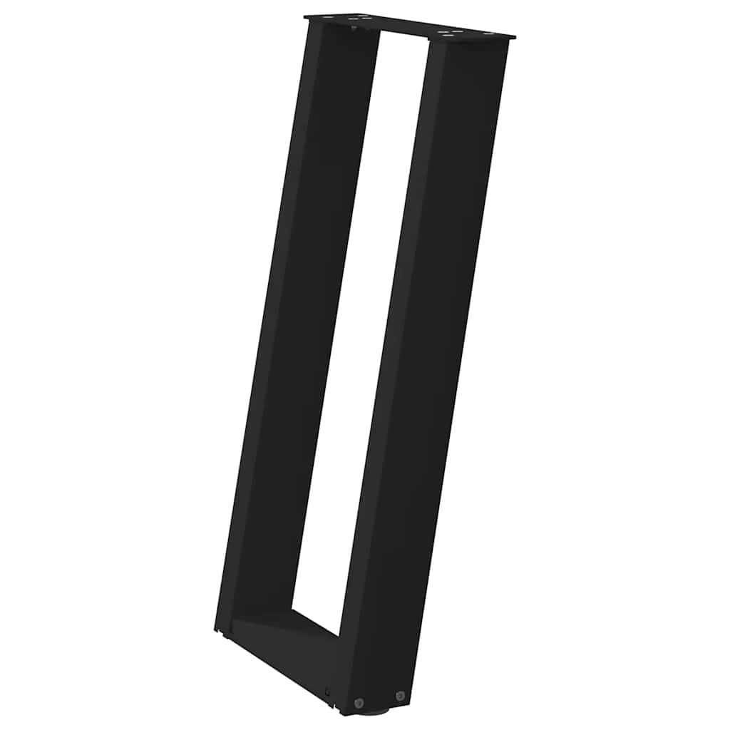 Konsolinio stalo kojelės, U formos, 2 vnt., juodos, 28x(72 - 73) cm, plienas - Namų Idėja