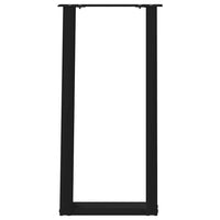 Konsolinio stalo kojelės, U formos, 2 vnt., juodos, 28x(72 - 73) cm, plienas - Namų Idėja