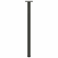 Konsolinio stalo kojos, 4 vnt., antracito spalvos, 72 - 74 cm, plienas - Namų Idėja