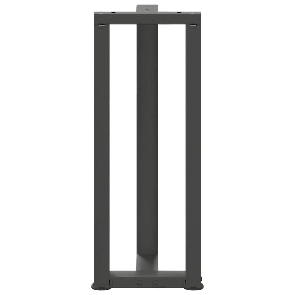 Konsolinio stalo kojos, T formos, 2 vnt., antracito spalvos, 25x28x(72 - 73) cm, plienas - Namų Idėja
