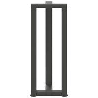 Konsolinio stalo kojos, T formos, 2 vnt., antracito spalvos, 25x28x(72 - 73) cm, plienas - Namų Idėja