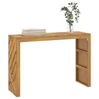 konsolinis stalas 110x35x75 cm medžio masyvo tiko - Namų Idėja