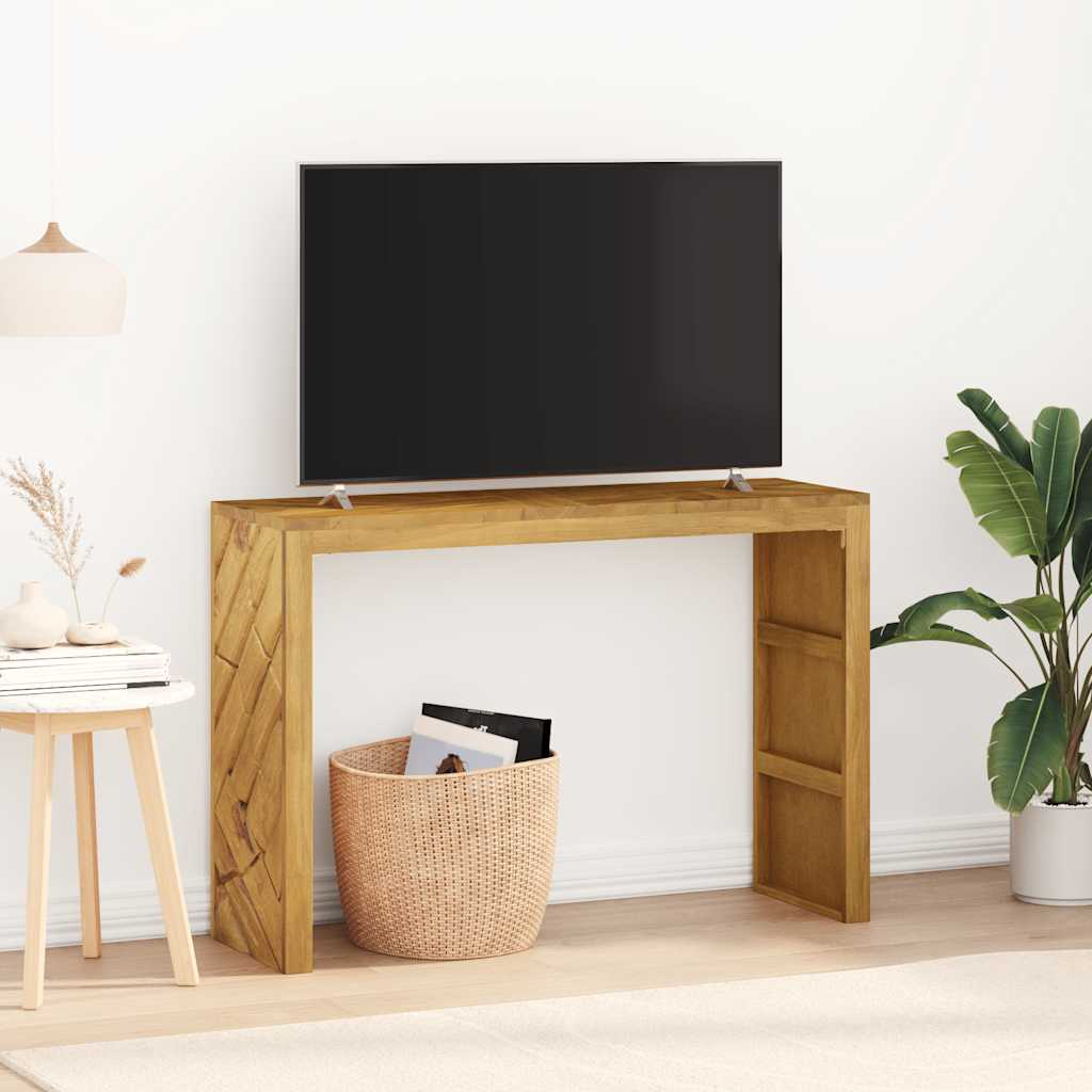 konsolinis stalas 110x35x75 cm medžio masyvo tiko - Namų Idėja