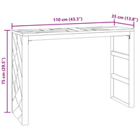 konsolinis stalas 110x35x75 cm medžio masyvo tiko - Namų Idėja