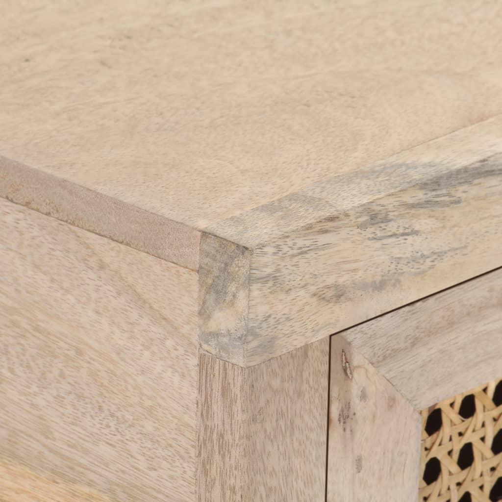 Konsolinis staliukas, 100x35x76cm, mango mediena ir nendrės - Namų Idėja