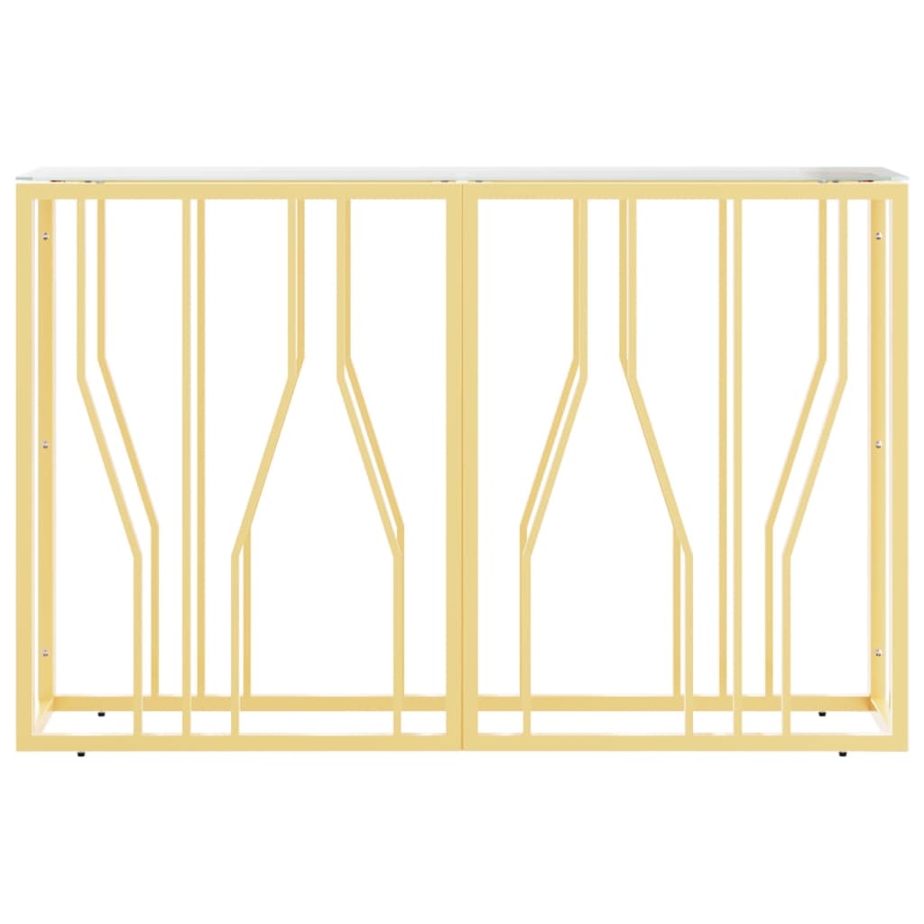 Konsolinis staliukas, 110x30x70cm, nerūdijantis plienas/stiklas - Namų Idėja