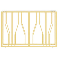 Konsolinis staliukas, 110x30x70cm, nerūdijantis plienas/stiklas - Namų Idėja
