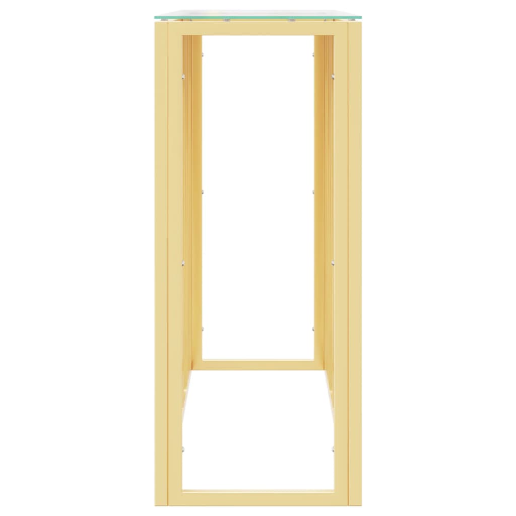 Konsolinis staliukas, 110x30x70cm, nerūdijantis plienas/stiklas - Namų Idėja