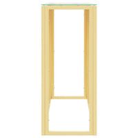 Konsolinis staliukas, 110x30x70cm, nerūdijantis plienas/stiklas - Namų Idėja