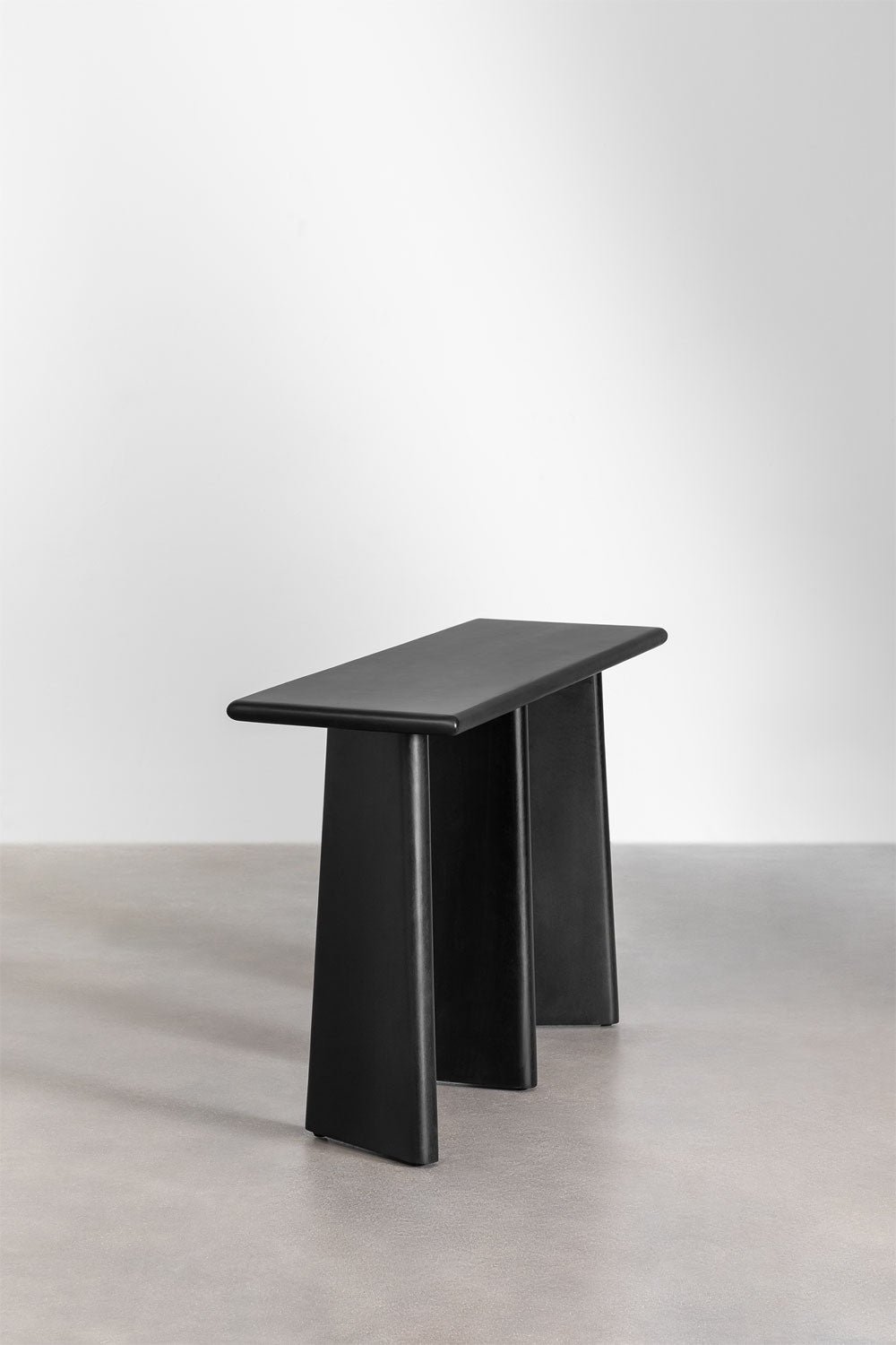AMBYL console table, acacia wood, black