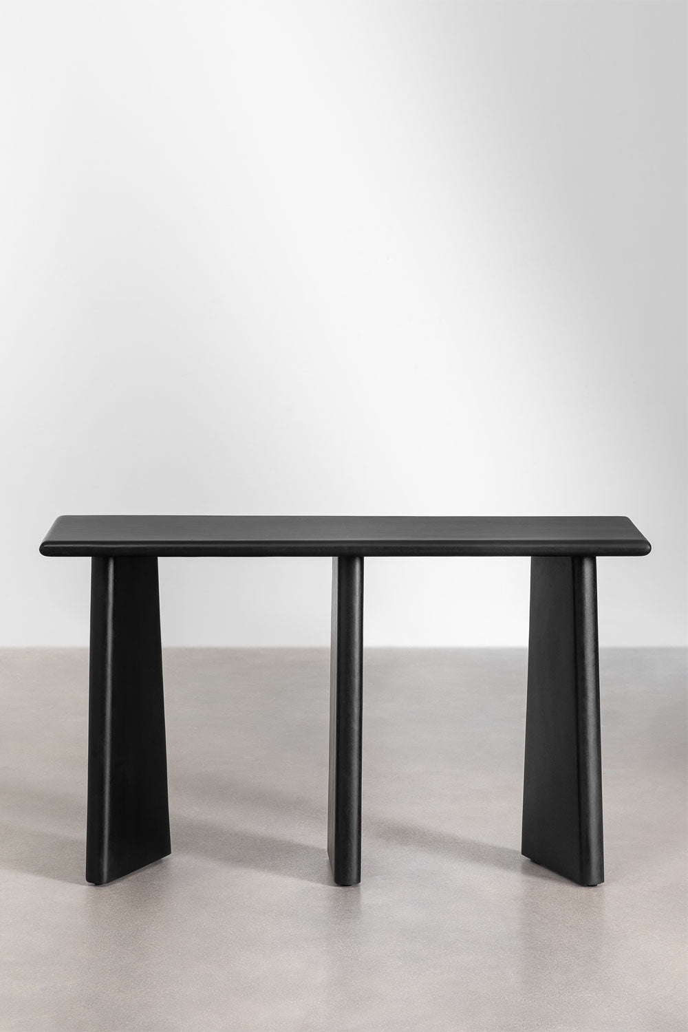 AMBYL console table, acacia wood, black