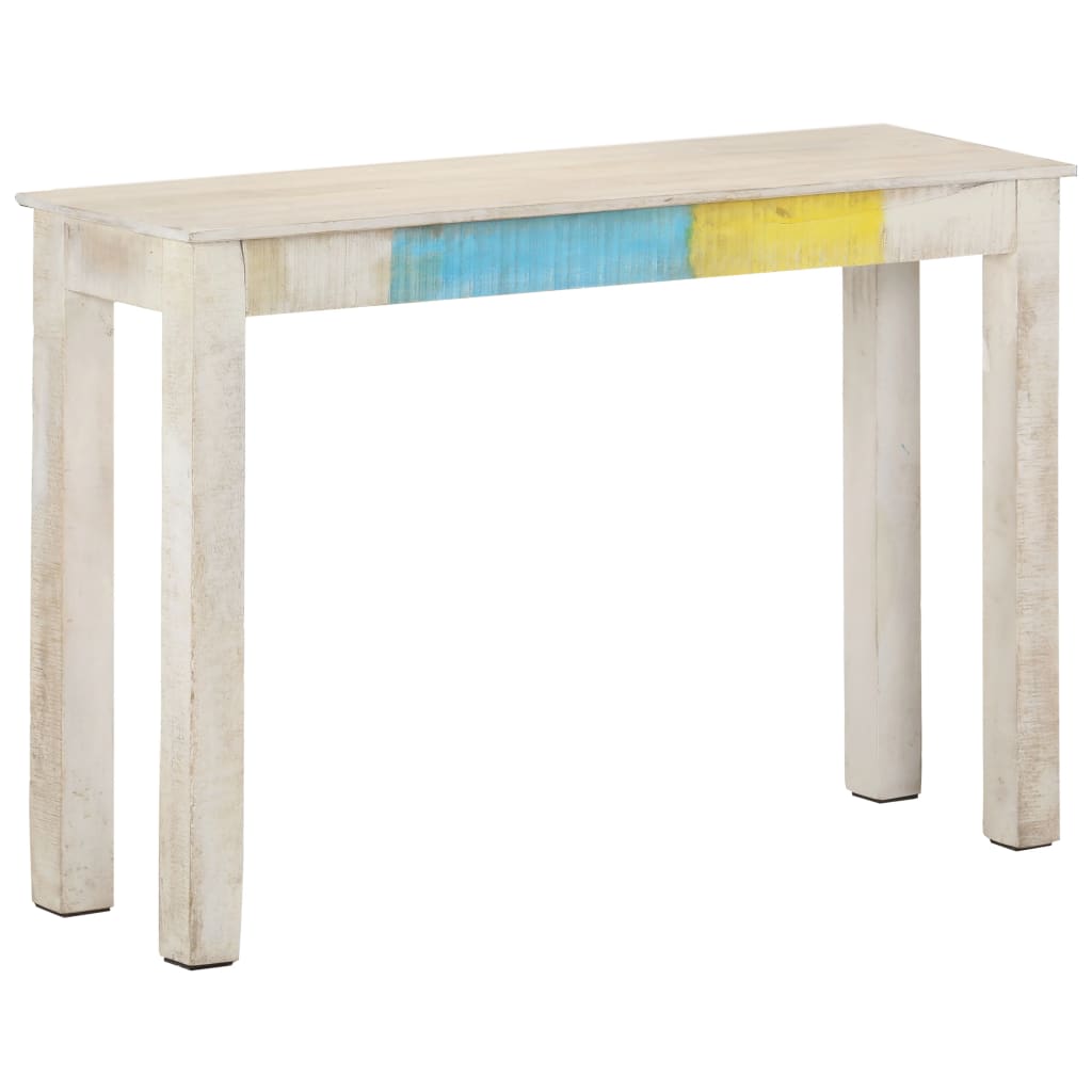 Konsolinis staliukas, baltas, 115x35x77cm, mango mediena - Namų Idėja