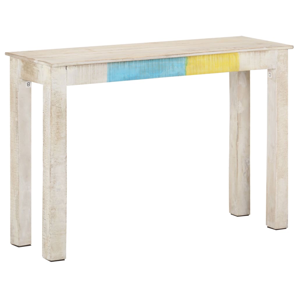Konsolinis staliukas, baltas, 115x35x77cm, mango mediena - Namų Idėja
