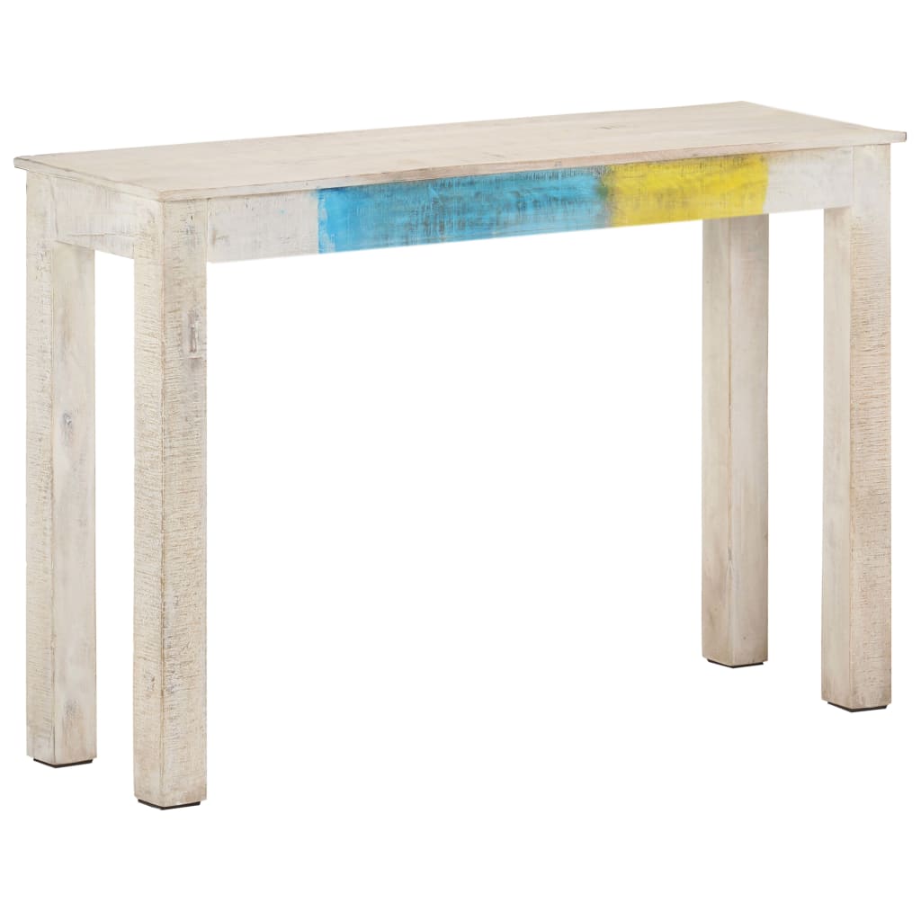 Konsolinis staliukas, baltas, 115x35x77cm, mango mediena - Namų Idėja