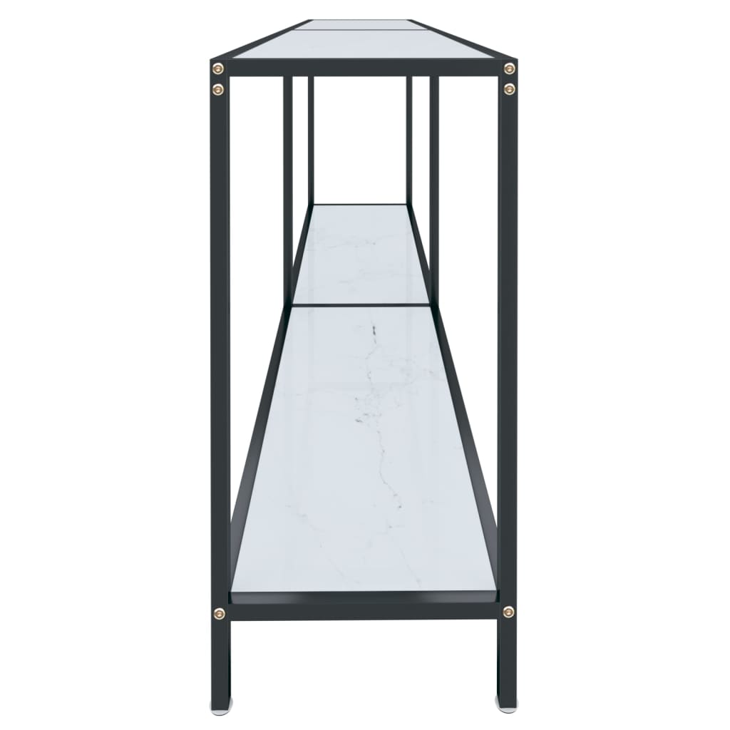 Konsolinis staliukas, baltas, 180x35x75,5cm, grūdintas stiklas - Namų Idėja