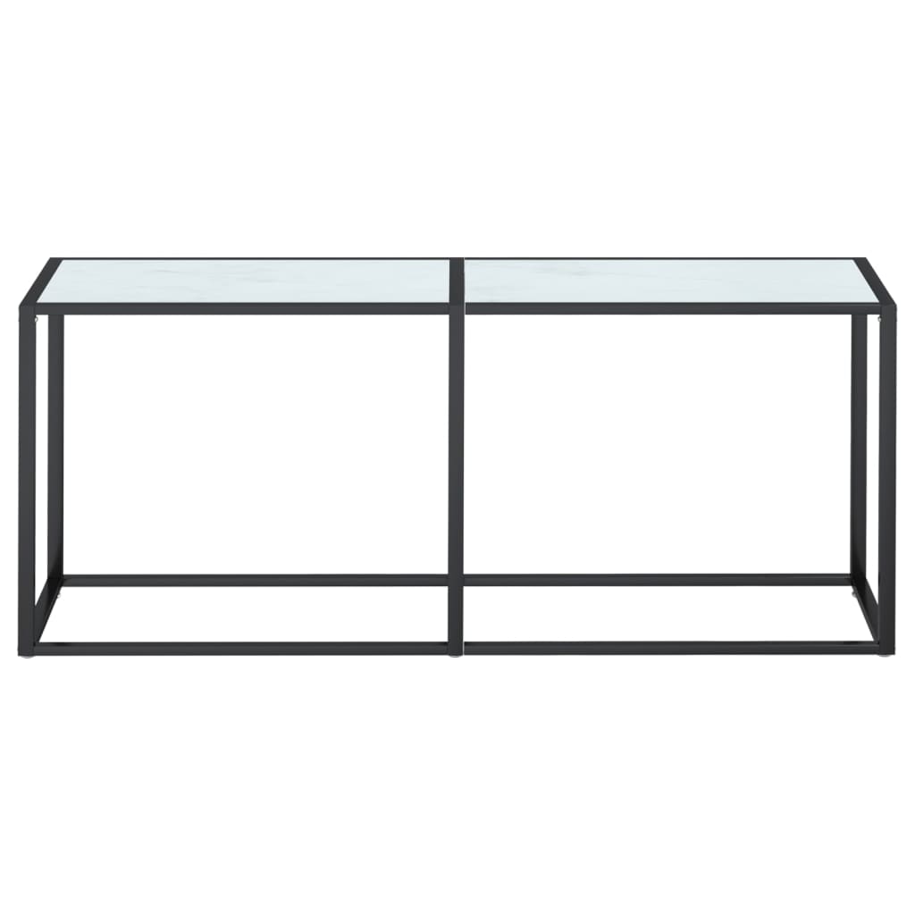 Konsolinis staliukas, balto marmuro, 180x35x75,5cm, stiklas - Namų Idėja