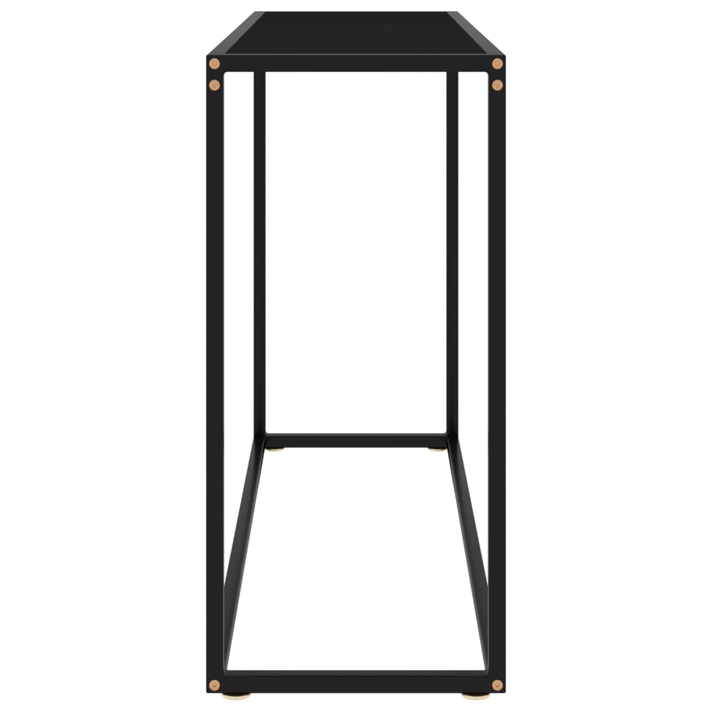 Konsolinis staliukas, juodas, 100x35x75cm, grūdintas stiklas - Namų Idėja
