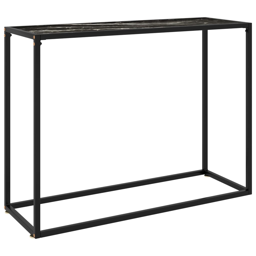 Konsolinis staliukas, juodas, 100x35x75cm, grūdintas stiklas - Namų Idėja