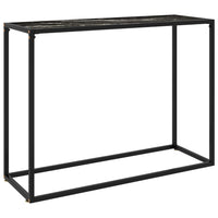 Konsolinis staliukas, juodas, 100x35x75cm, grūdintas stiklas - Namų Idėja