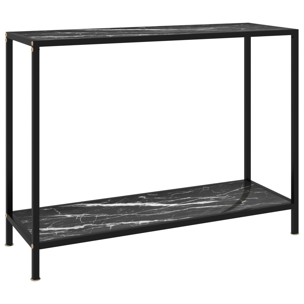 Konsolinis staliukas, juodas, 100x35x75cm, grūdintas stiklas - Namų Idėja