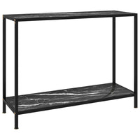 Konsolinis staliukas, juodas, 100x35x75cm, grūdintas stiklas - Namų Idėja