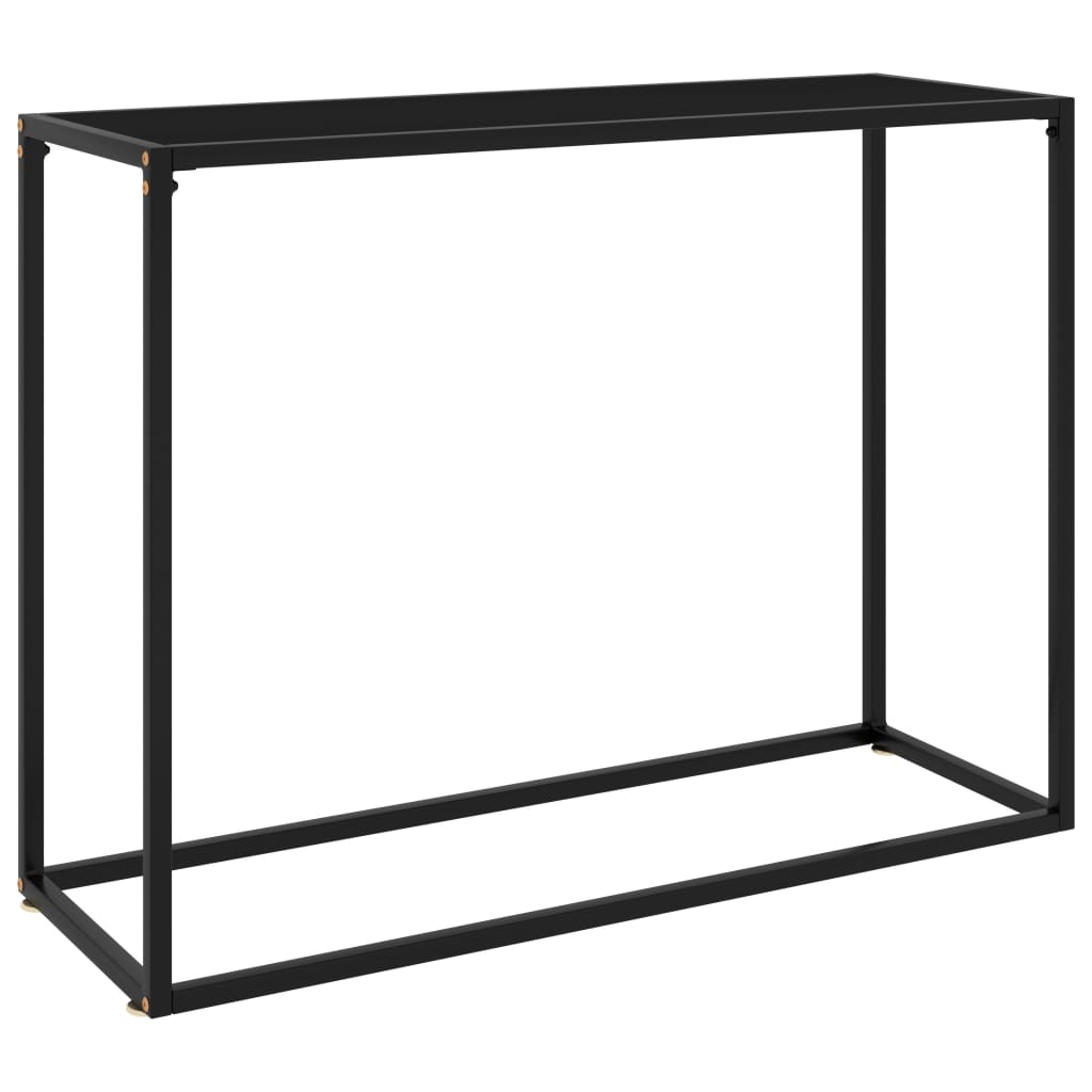 Konsolinis staliukas, juodas, 100x35x75cm, grūdintas stiklas - Namų Idėja