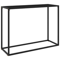 Konsolinis staliukas, juodas, 100x35x75cm, grūdintas stiklas - Namų Idėja