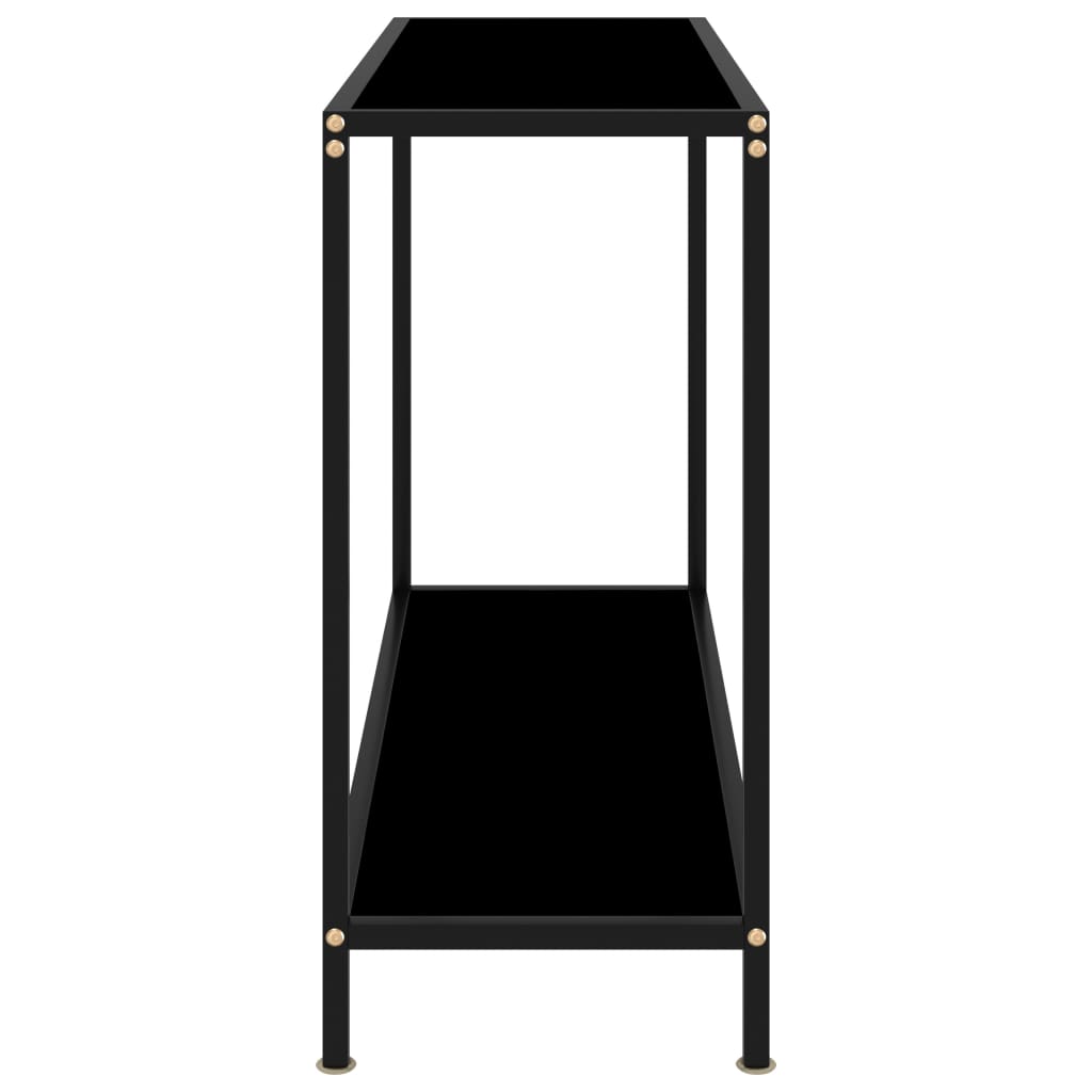 Konsolinis staliukas, juodas, 100x35x75cm, grūdintas stiklas - Namų Idėja