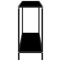 Konsolinis staliukas, juodas, 100x35x75cm, grūdintas stiklas - Namų Idėja