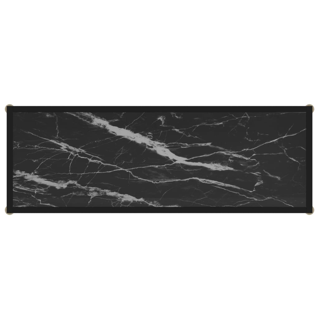 Konsolinis staliukas, juodas, 100x35x75cm, grūdintas stiklas - Namų Idėja