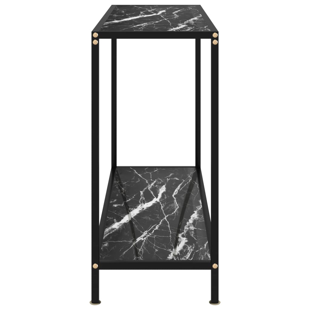 Konsolinis staliukas, juodas, 100x35x75cm, grūdintas stiklas - Namų Idėja