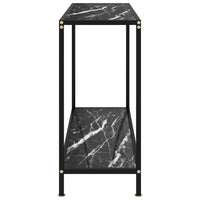 Konsolinis staliukas, juodas, 100x35x75cm, grūdintas stiklas - Namų Idėja