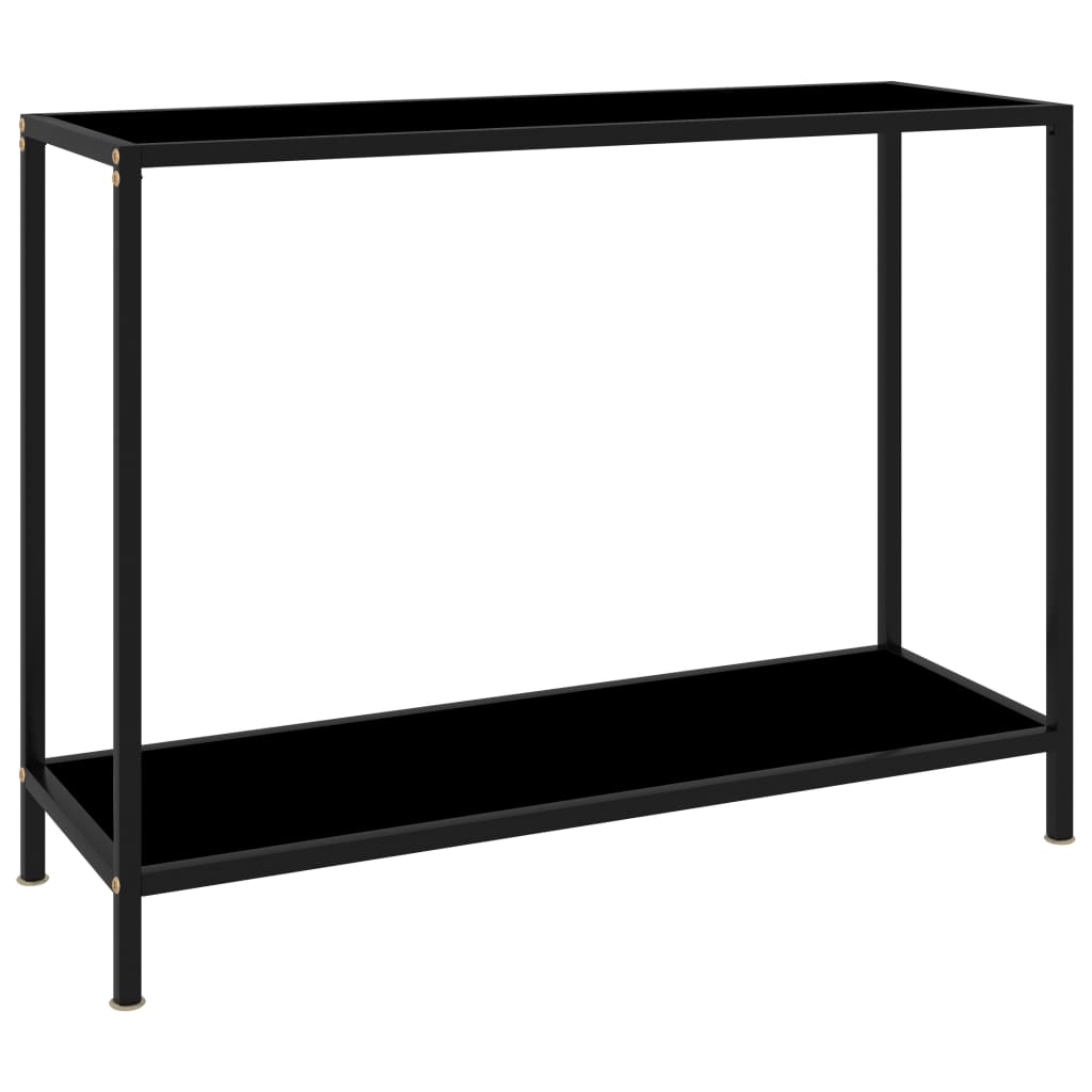 Konsolinis staliukas, juodas, 100x35x75cm, grūdintas stiklas - Namų Idėja