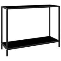 Konsolinis staliukas, juodas, 100x35x75cm, grūdintas stiklas - Namų Idėja