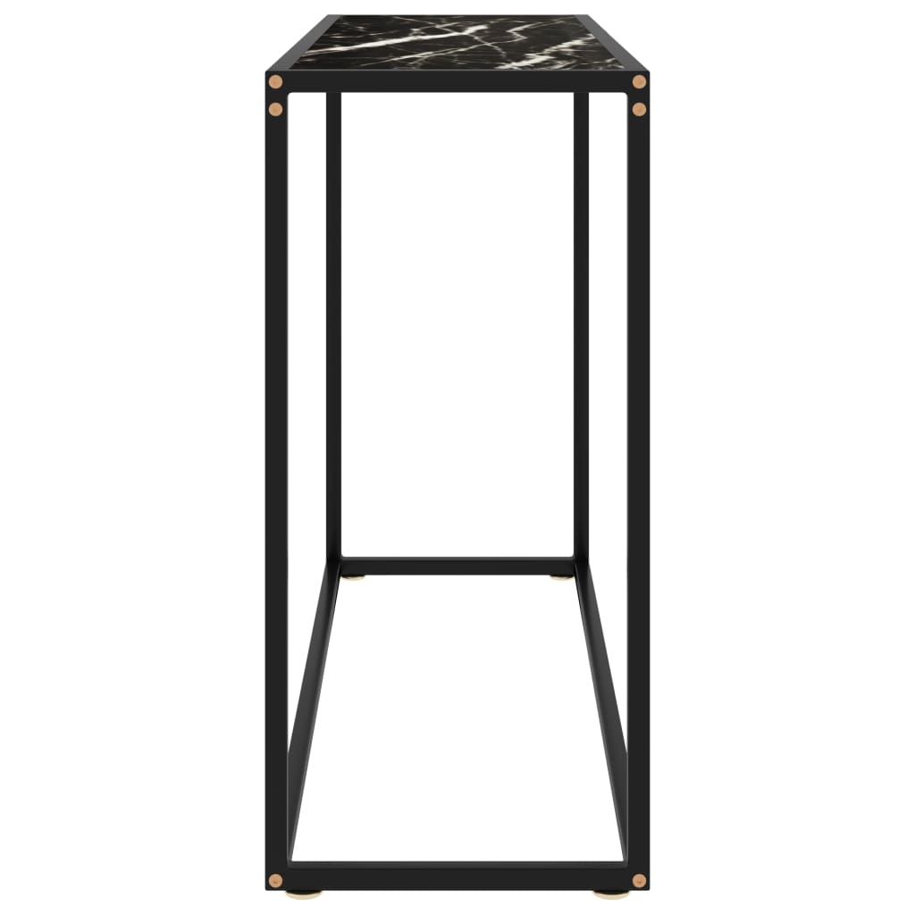 Konsolinis staliukas, juodas, 100x35x75cm, grūdintas stiklas - Namų Idėja