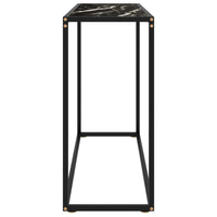 Konsolinis staliukas, juodas, 100x35x75cm, grūdintas stiklas - Namų Idėja