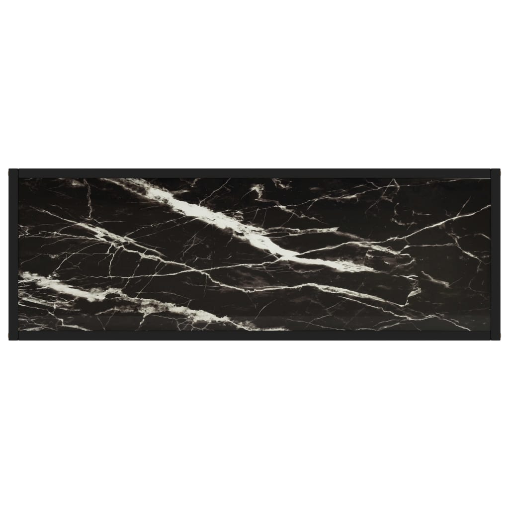 Konsolinis staliukas, juodas, 100x35x75cm, grūdintas stiklas - Namų Idėja