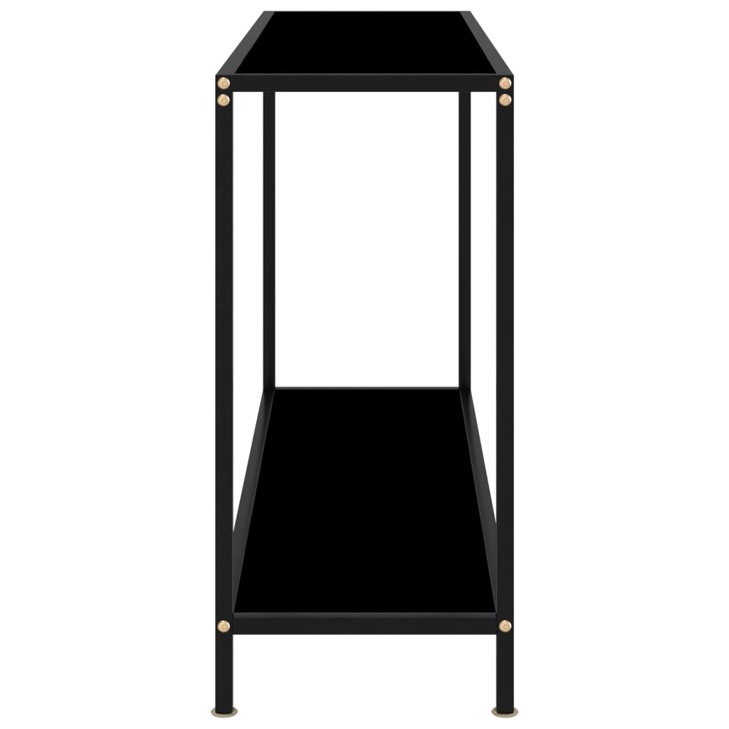 Konsolinis staliukas, juodas, 120x35x75cm, grūdintas stiklas - Namų Idėja