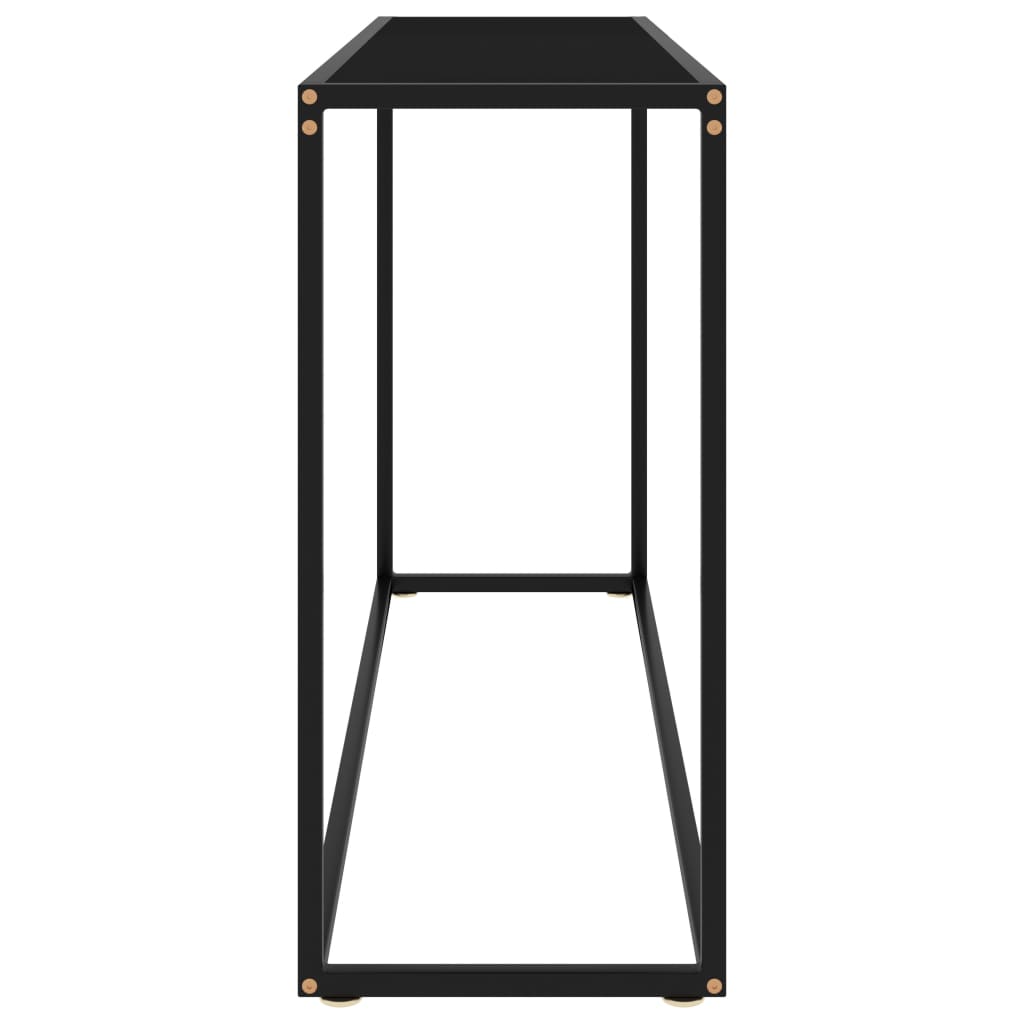 Konsolinis staliukas, juodas, 120x35x75cm, grūdintas stiklas - Namų Idėja