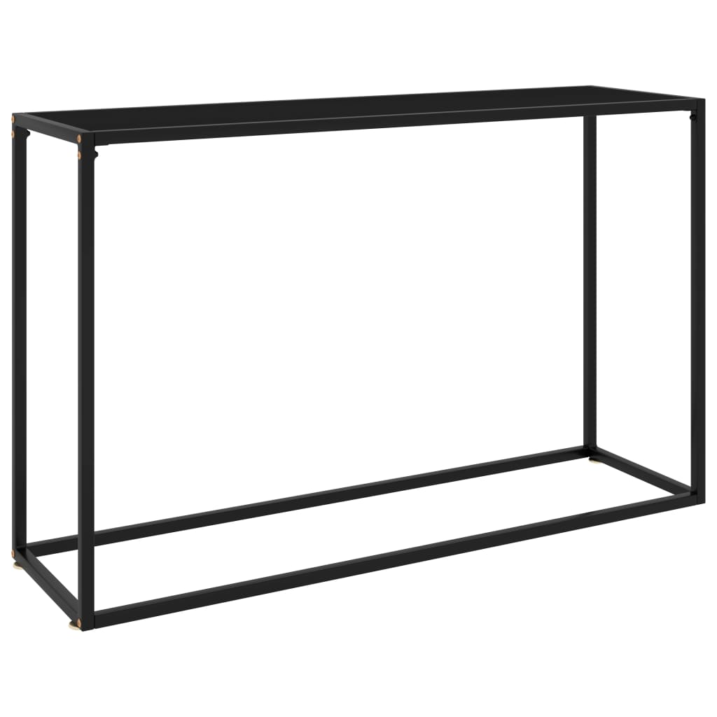 Konsolinis staliukas, juodas, 120x35x75cm, grūdintas stiklas - Namų Idėja