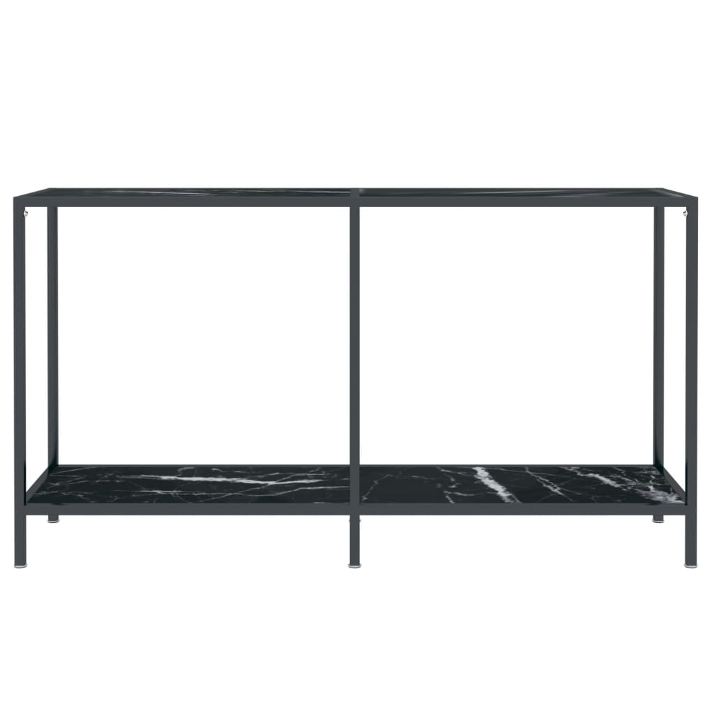 Konsolinis staliukas, juodas, 140x35x75,5cm, grūdintas stiklas - Namų Idėja