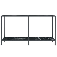 Konsolinis staliukas, juodas, 140x35x75,5cm, grūdintas stiklas - Namų Idėja