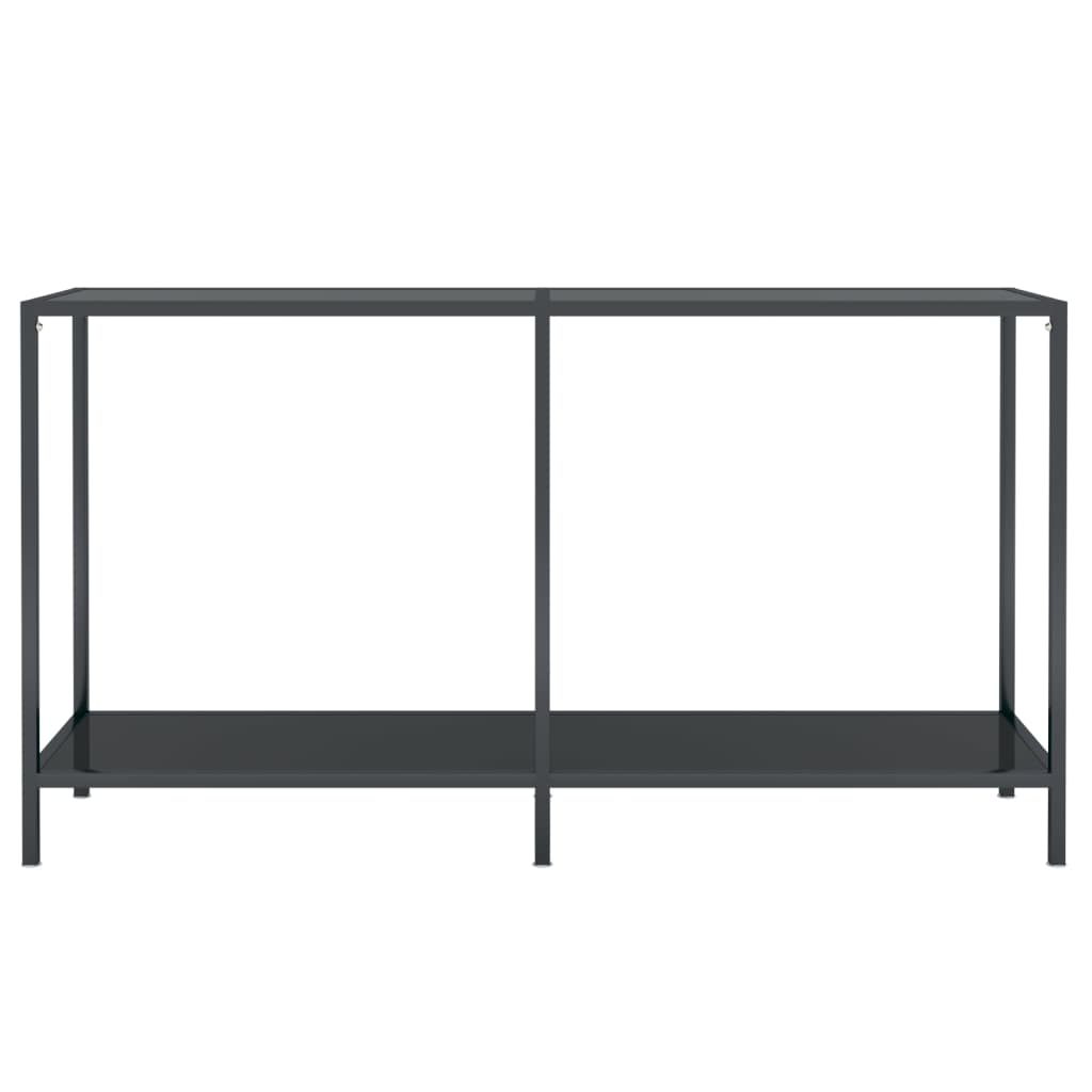 Konsolinis staliukas, juodas, 140x35x75,5cm, grūdintas stiklas - Namų Idėja