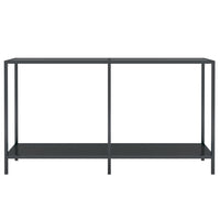 Konsolinis staliukas, juodas, 140x35x75,5cm, grūdintas stiklas - Namų Idėja