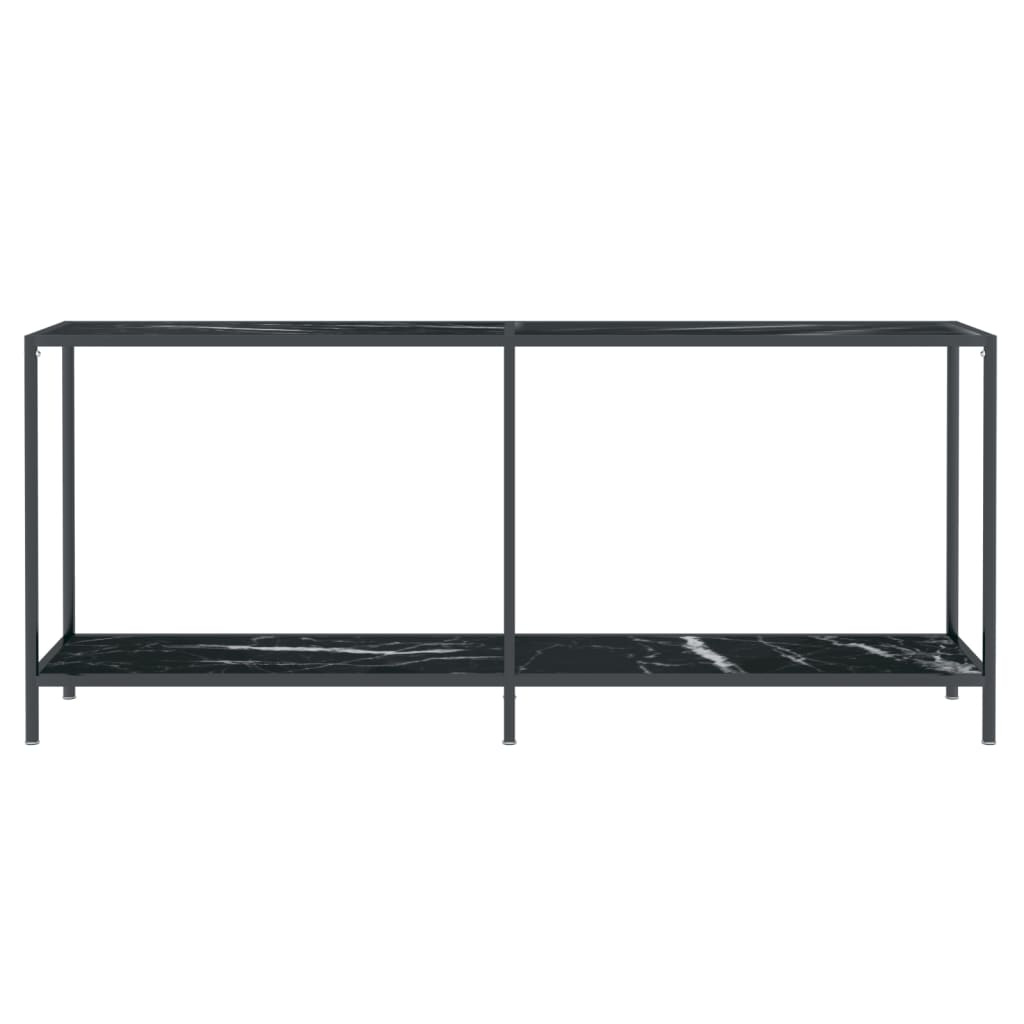 Konsolinis staliukas, juodas, 180x35x75,5cm, grūdintas stiklas - Namų Idėja