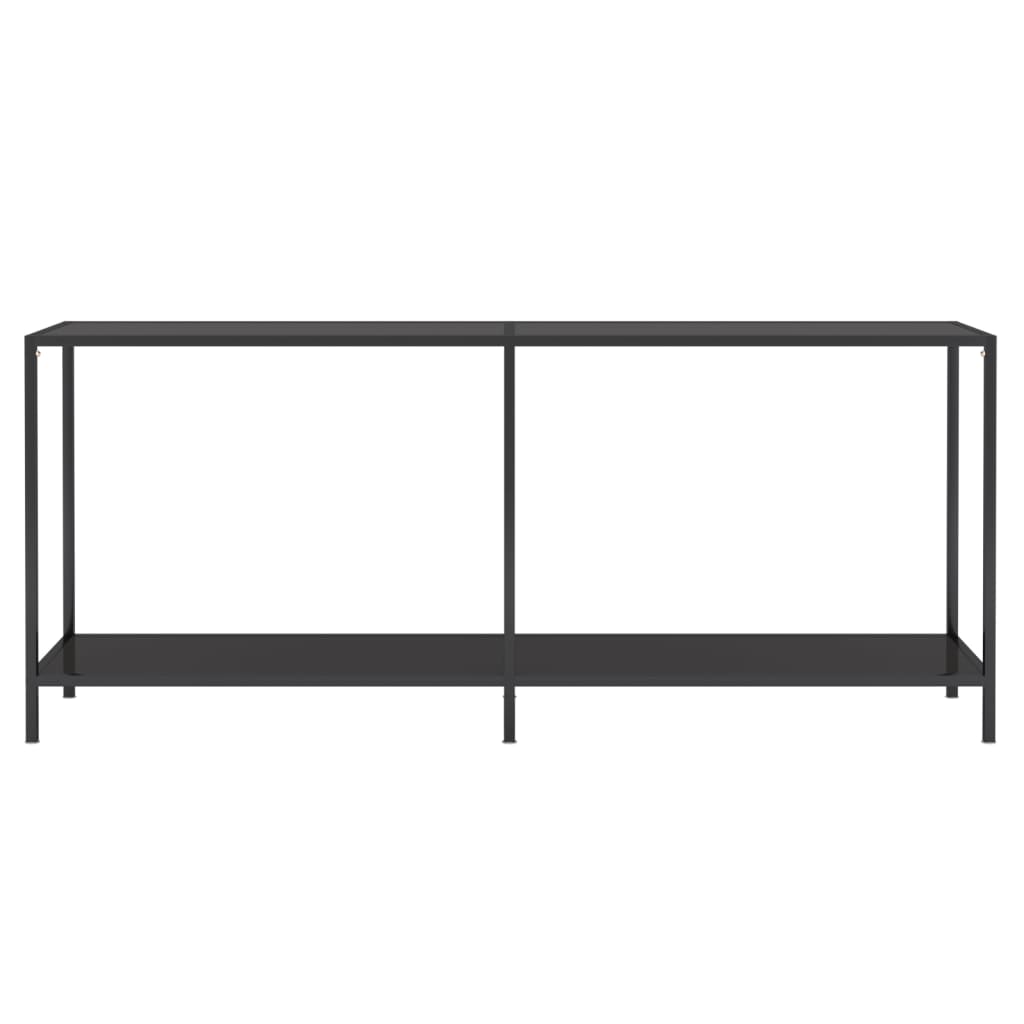 Konsolinis staliukas, juodas, 180x35x75,5cm, grūdintas stiklas - Namų Idėja