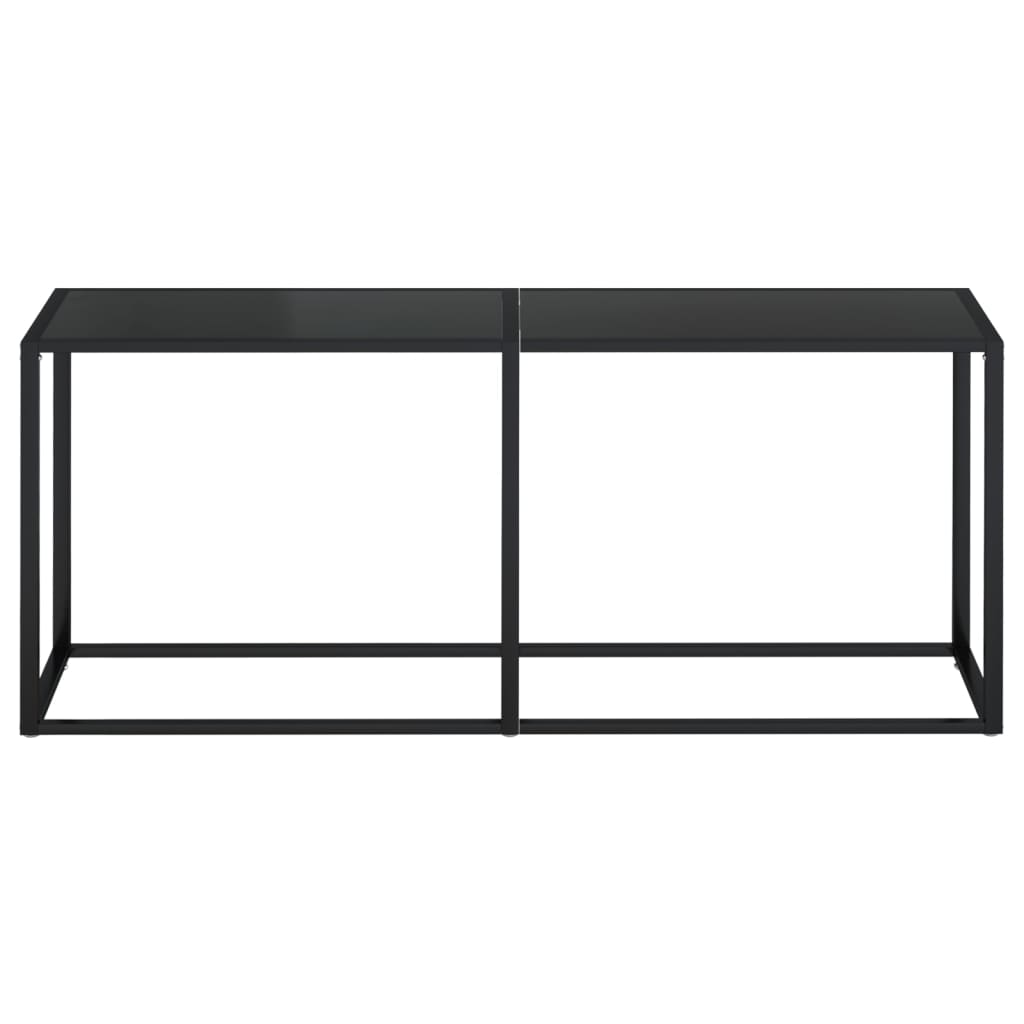 Konsolinis staliukas, juodas, 180x35x75,5cm, stiklas - Namų Idėja