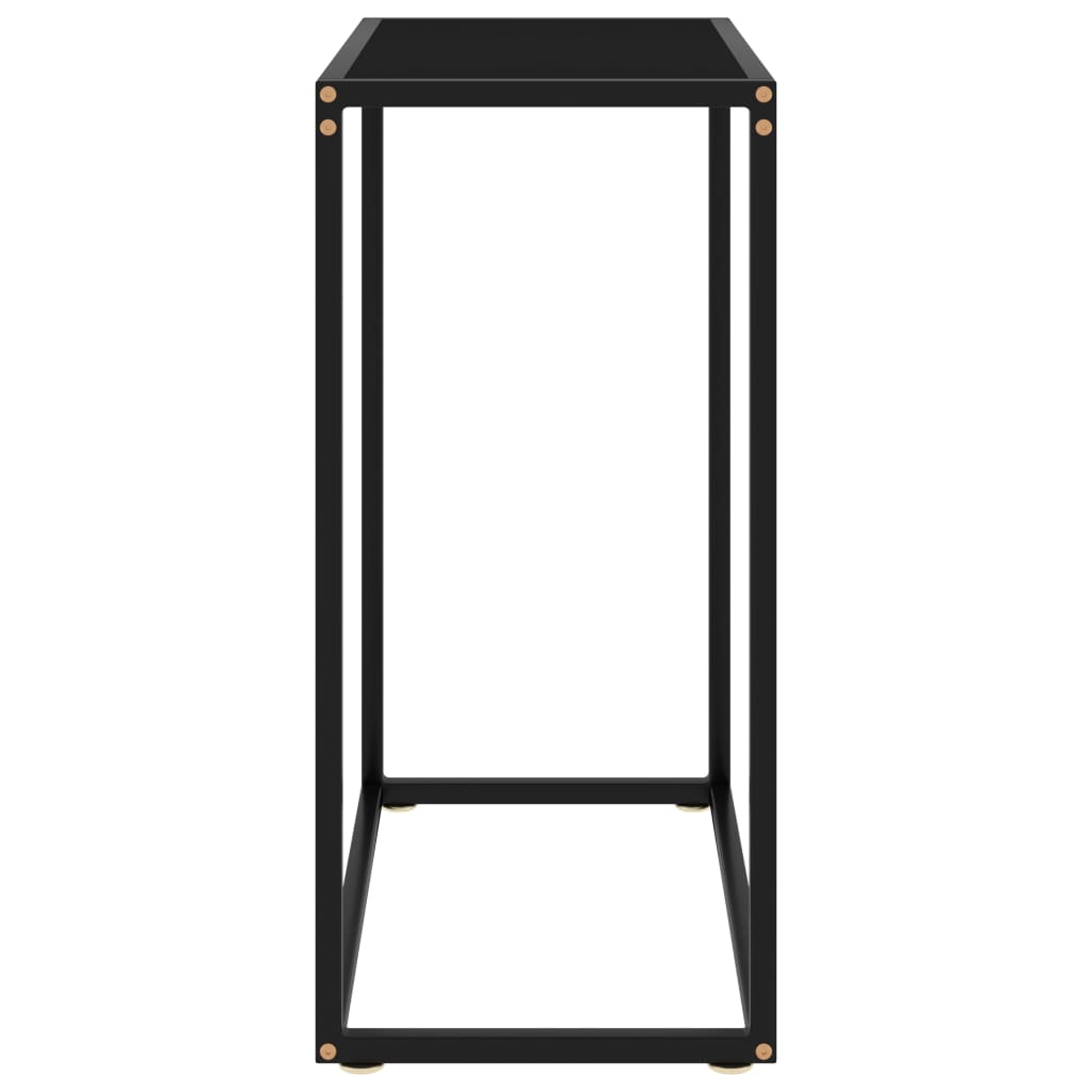 Konsolinis staliukas, juodas, 60x35x75cm, grūdintas stiklas - Namų Idėja