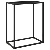 Konsolinis staliukas, juodas, 60x35x75cm, grūdintas stiklas - Namų Idėja