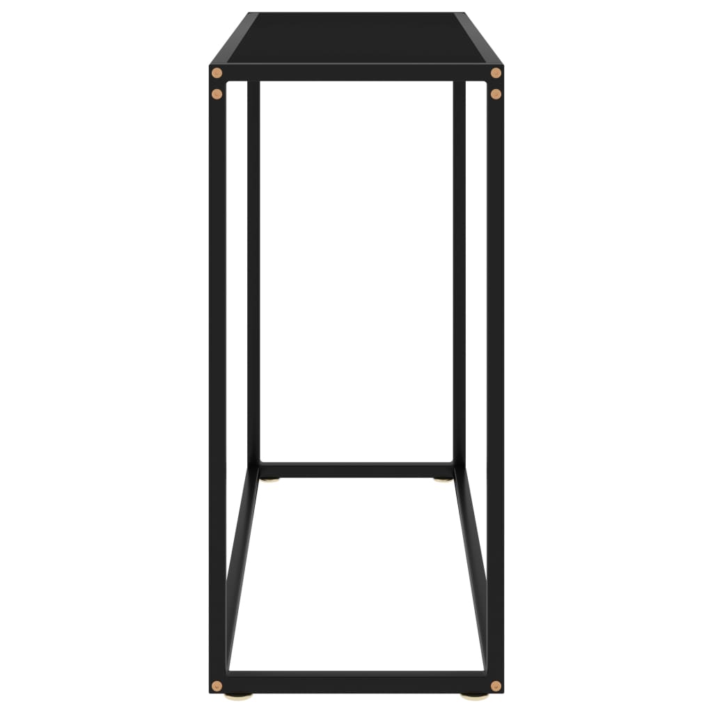 Konsolinis staliukas, juodas, 80x35x75cm, grūdintas stiklas - Namų Idėja